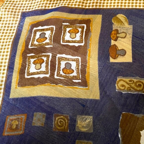 Whimsical vintage mushroom and forest square scarf - Picture 9 of 12